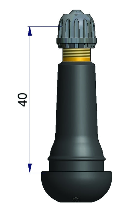 TR414 Bag Of 100 Rubber Snap In Tubeless Tyre Valve