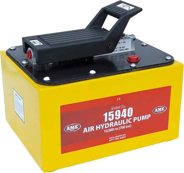 AME 15940 Air Hydraulic Steel Body Foot Pump 2 Gallon Capacity