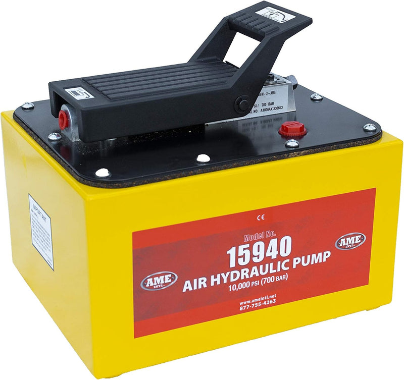 AME 15940 Air Hydraulic Steel Body Foot Pump 2 Gallon Capacity