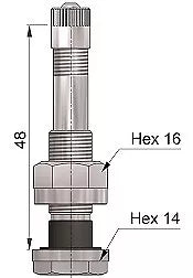 Alco Valve 60MS-00 Alloy Wheel Tyre Valve