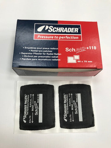 Schrader +110 Radial Tyre Repair Patch 55 x 75mm