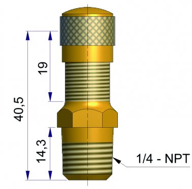 TRJ671 Straight Tubeless Large Bore Valve