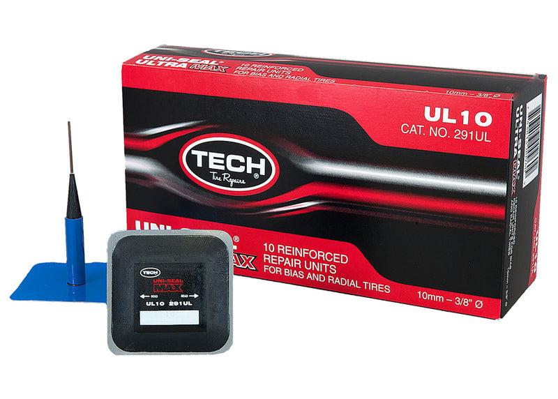 Tech Uni-Seal Ultra 10mm Plug Repair Patch Box of 10
