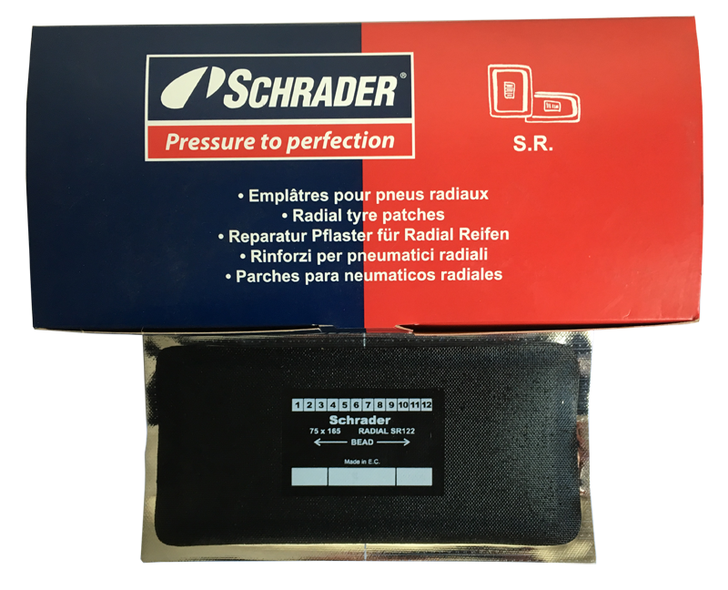 Schrader SR122 Radial Tyre Patches 75 x 165mm 2 ply Box of 10 66225-67