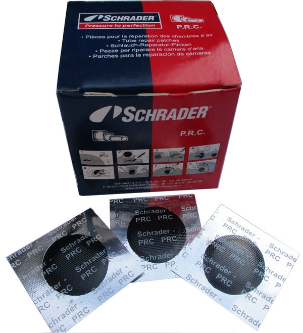 Schrader Tube Repair Patches 30mm Box of 100