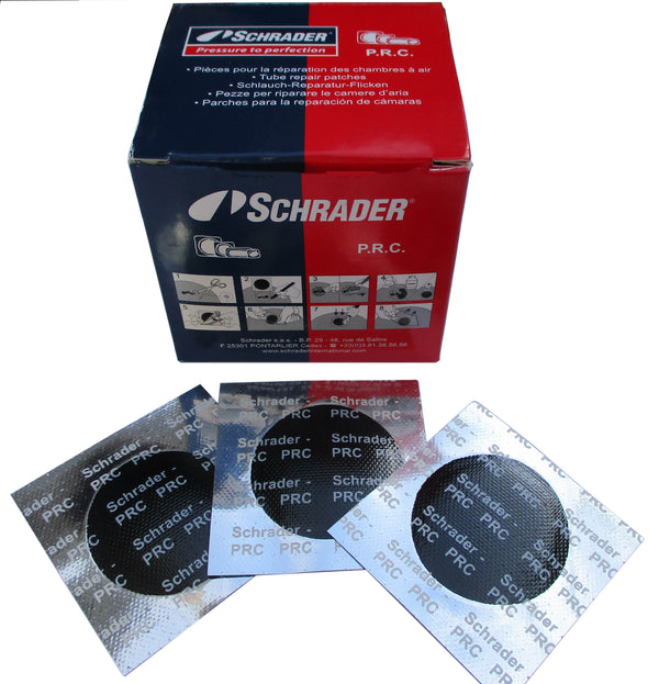 Schrader Tube Repair Patches 34mm Box of 30