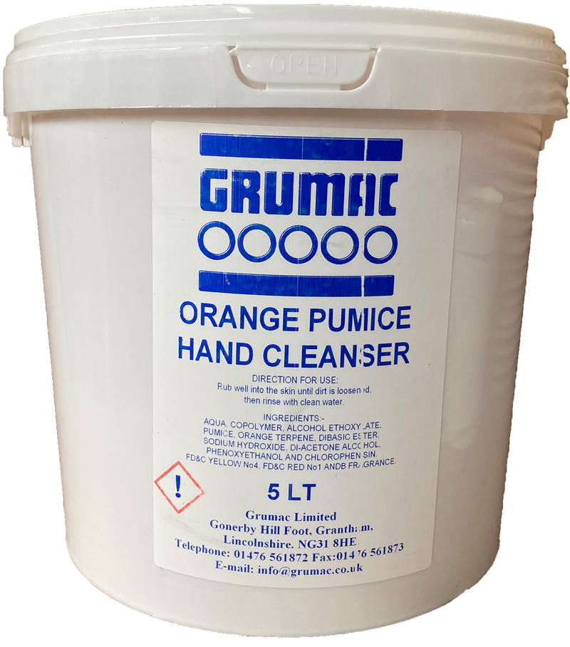 Grumac Orange Pumice Hand Cleaner 5Litre