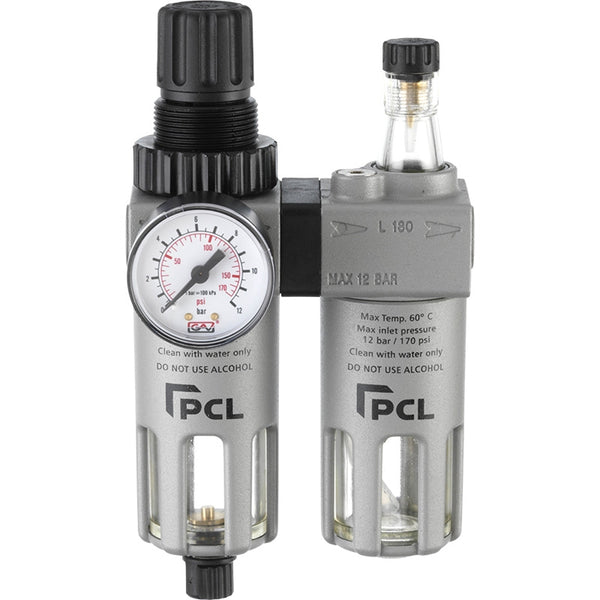 PCL 2 piece Filter-Regulator & Lubricator Set 1/4" ATCFRL6