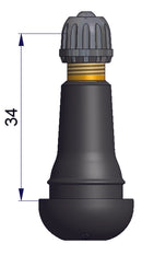 TR413 Bag of 10 Rubber Snap In Tubeless Tyre Valve