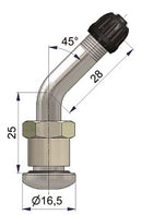 Schrader Nickel Plated Tyre Valve for EVA Safety Hump Wheels 42729-68