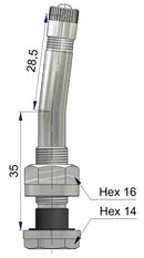 Alcoa Valve 70MS-07N2 Nickel Plated Alloy Wheel Valve