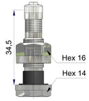 Alcoa Valve 40MS-00N Nickel Plated Alloy Wheel Valve