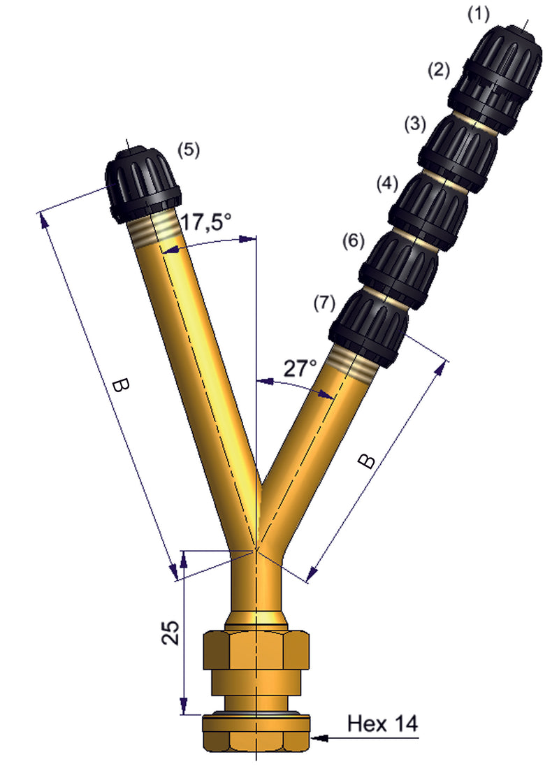 Brass Tyre Valve R1487