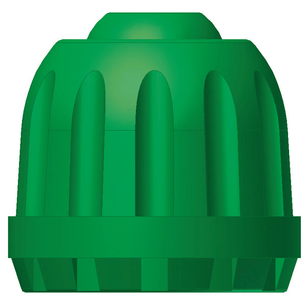 Bag (100) Green Polyamide Valve Caps: 37900