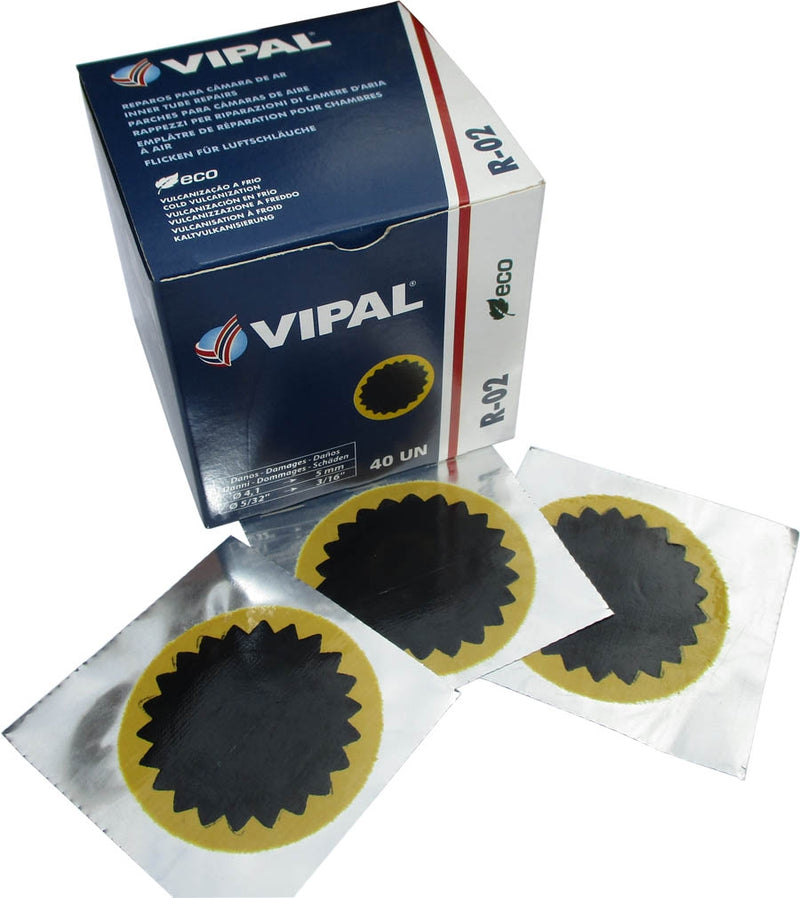 Vipal Tube Repair Patches R02 50mm Dia. Box of 40