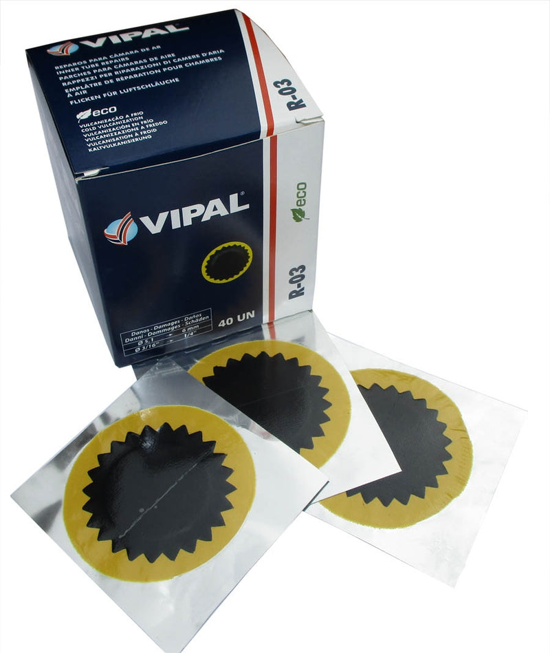 Vipal Tube Repair Patches R03 60mm Dia. Box of 40