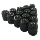 Black Plastic Tyre Valve Dust Caps Bag of 100 TR-VC8 S2023