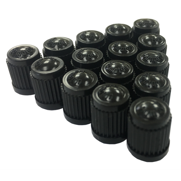 Black Plastic Tyre Valve Dust Caps Bag of 100 TR-VC8: S2023
