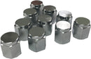 Hexagon Silver Metal Valve Caps Bag (100)