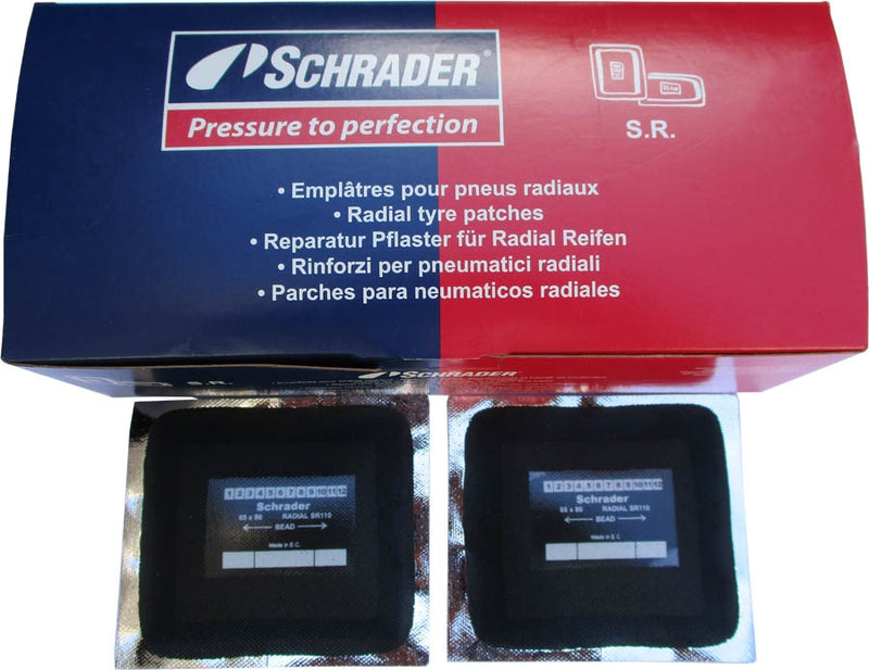 Schrader SR110 Radial Tyre Patches 65 x 80mm 1 ply Box of 20 66220-67