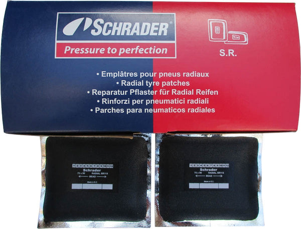 Schrader SR115 Radial Tyre Patches 75mm x 90mm 1 ply Box of 20 66223-67