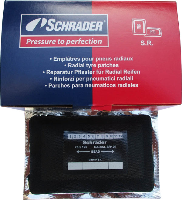 Schrader SR120 Radial Tyre Patches 75 x 125mm 2 ply Box of 10 66224-67