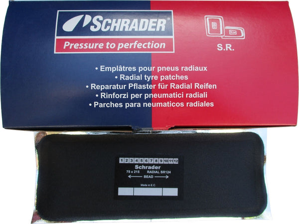 Schrader SR124 Radial Tyre Patches 75mm x 215mm 2 Ply Box of 10 66226-67
