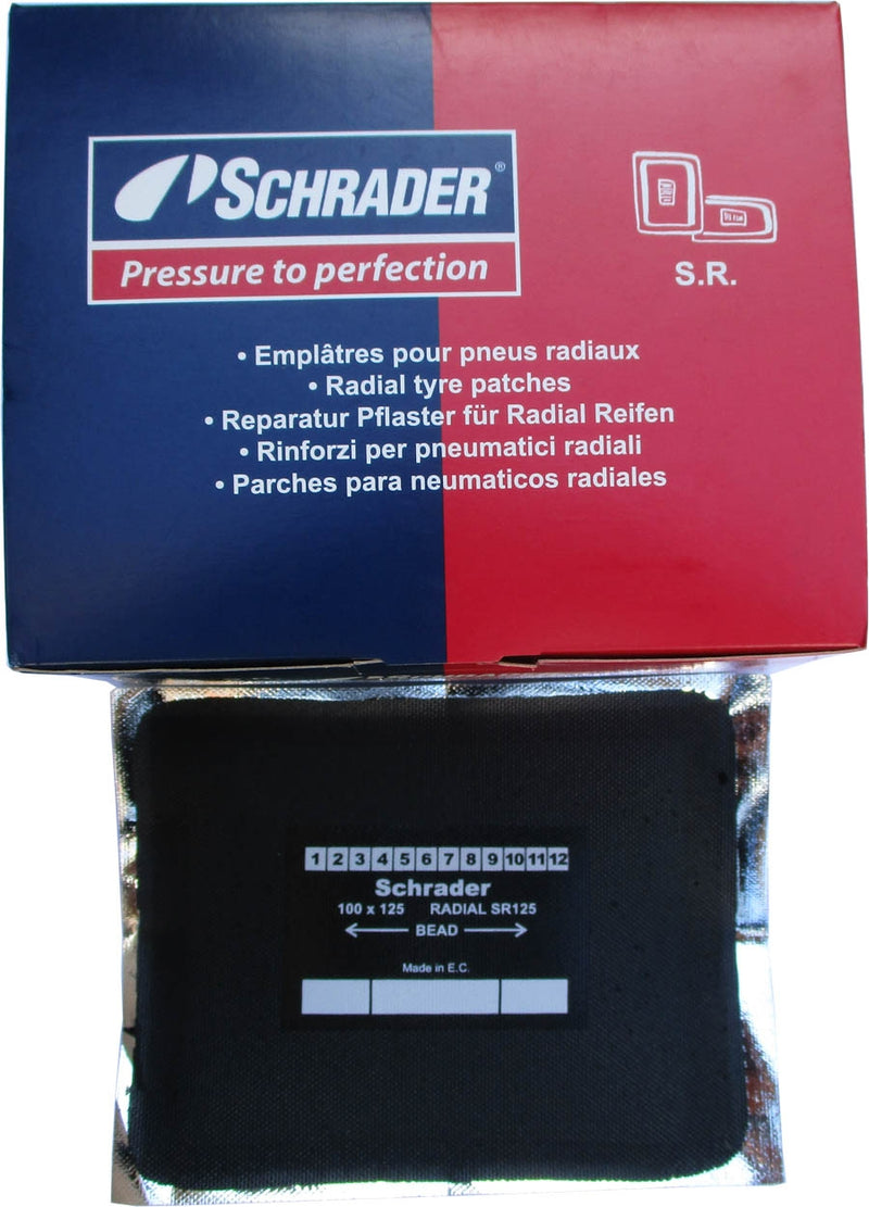 Schrader SR125 Radial Tyre Patches 100 x 125mm 3 ply Box of 10 66227-67